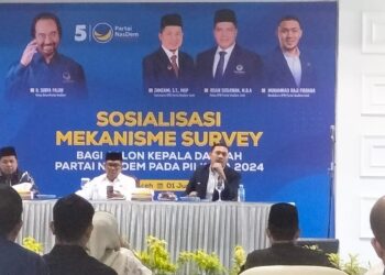 DPW Partai Nasdem Aceh laksanakan Sosialisasi Mekanisme Survey bagi Bakal Calon Kepala Daerah