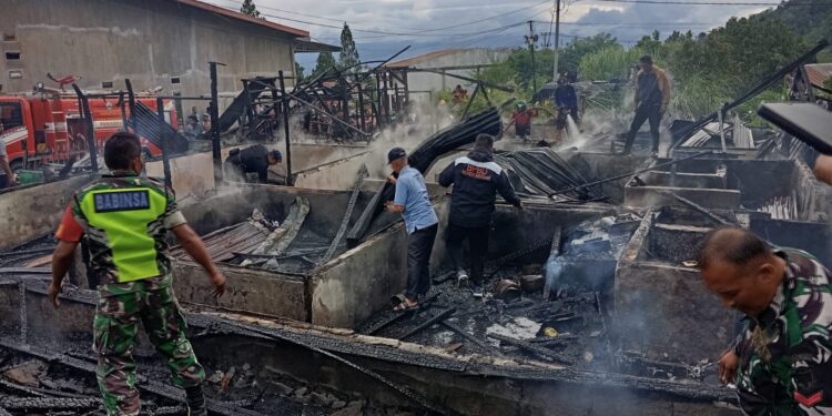 kebakaran melanda 4 rumah sewa di Wih Pesam  Bener Meriah, Photo Ist