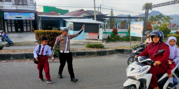 Sat Lantas Polres Bener Meriah Laksanakan Strong Point, Photo : Humas Polres Bener Meriah