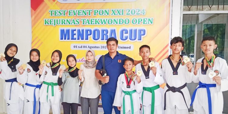 Taekwondo Kontingen Bener Meriah meraih 7 Mendali Emas dan 1 Mendali Perak, Photo : gemapers