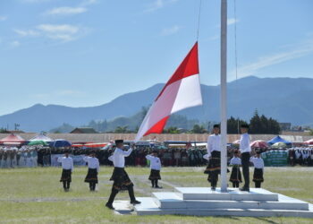 Upacara memperingati Hari Santri Nasional, di Lapangan Mesjid Agung Babussalam, Photo : Humas Forkompimda Bener Meriah