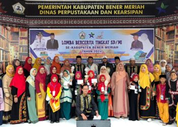 Lomba bercerita tingkat SD/MIN se-kabupaten Bener Meriah , Foto: Ist