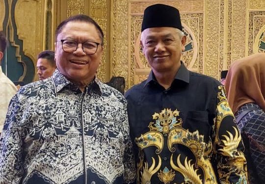 Wakil Bupati Bener Meriah Ir. Armia bersama Ketum Partai Hanura Oesman Sapta Odang, Photo : Gemapers