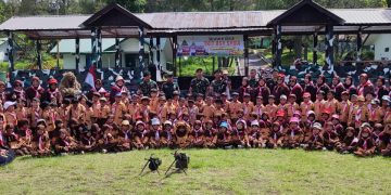 Anggota Pramuka Pra Siaga usia 4 tahun dari TK IT Asy Syifa Bener Meriah, menggelar Summar camp atau Camp Kids Pra Siaga di lapangan bola kaki Batalyon 114/SM Bener Meriah, Sabtu 5/10/2025, Foto: Ist
