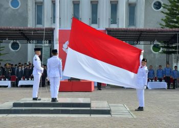 Upacara Peringati Hari Sumpah Pemuda Ke - 97 Di Lapangan Upacara Setdakab Bener Meriah, Selasa, (28/10/2025), Foto : Prokopim BM