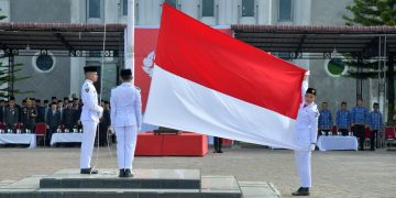 Upacara Peringati Hari Sumpah Pemuda Ke - 97 Di Lapangan Upacara Setdakab Bener Meriah, Selasa, (28/10/2025), Foto : Prokopim BM