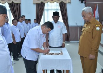 Pelantikan Pengurus dan DK PMI Bener Meriah periode 2025-2030 di aula Aula Setdakab, Selasa (11/11/2025), Foto : Prokopim BM
