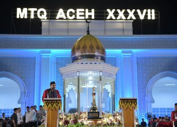 Pembukaan MTQ ke-37 oleh Gubernur Aceh Muzakir Manaf di kabupaten Pidie Jaya, Sabtu (1/10/2025). Foto : Ist