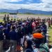 Proses pemulangan pengungsi asal Jawa dari Bandara Rembele Bener Meriah, sabtu (20/12/2025). Foto: Ist
