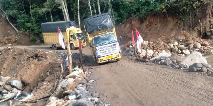 keadaan Jl. Tkn-Bireun, Tenge Besi Kecamatan Pintu Rime Gayo, Kamis (25/12/2025) Foto : Doc Diskominfobm