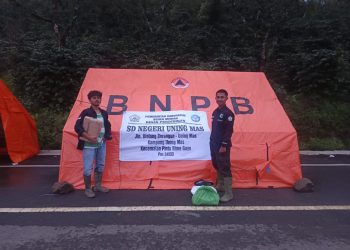 Kondisi tenda belajar darurat di uning mas kec. Pintu Rime Gayo. Foto: Ist