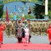 Upacara penyambutan Prajurit Satgas UNIFIL Yonif 114/Satria Musara setelah menyelesaikan misi perdamaian PBB di Lebanon, di lapangan Batalyon. Foto: Prokopimn Bm