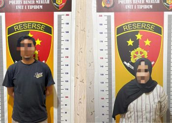 Dua tersangka di tahan Satreskrim Polres Bener Meriah kasus penggelapan . Foto : Humas Polres Bener Meriah