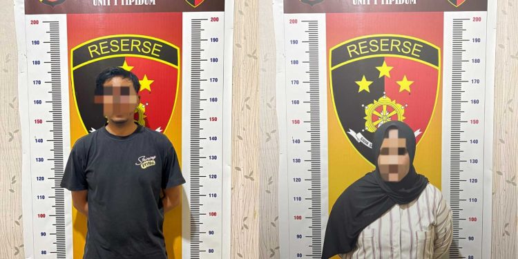 Dua tersangka di tahan Satreskrim Polres Bener Meriah kasus penggelapan . Foto : Humas Polres Bener Meriah